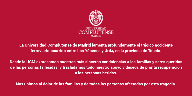 La Facultad quiere transmitir sus condolencias a los familiares de las víctimas 